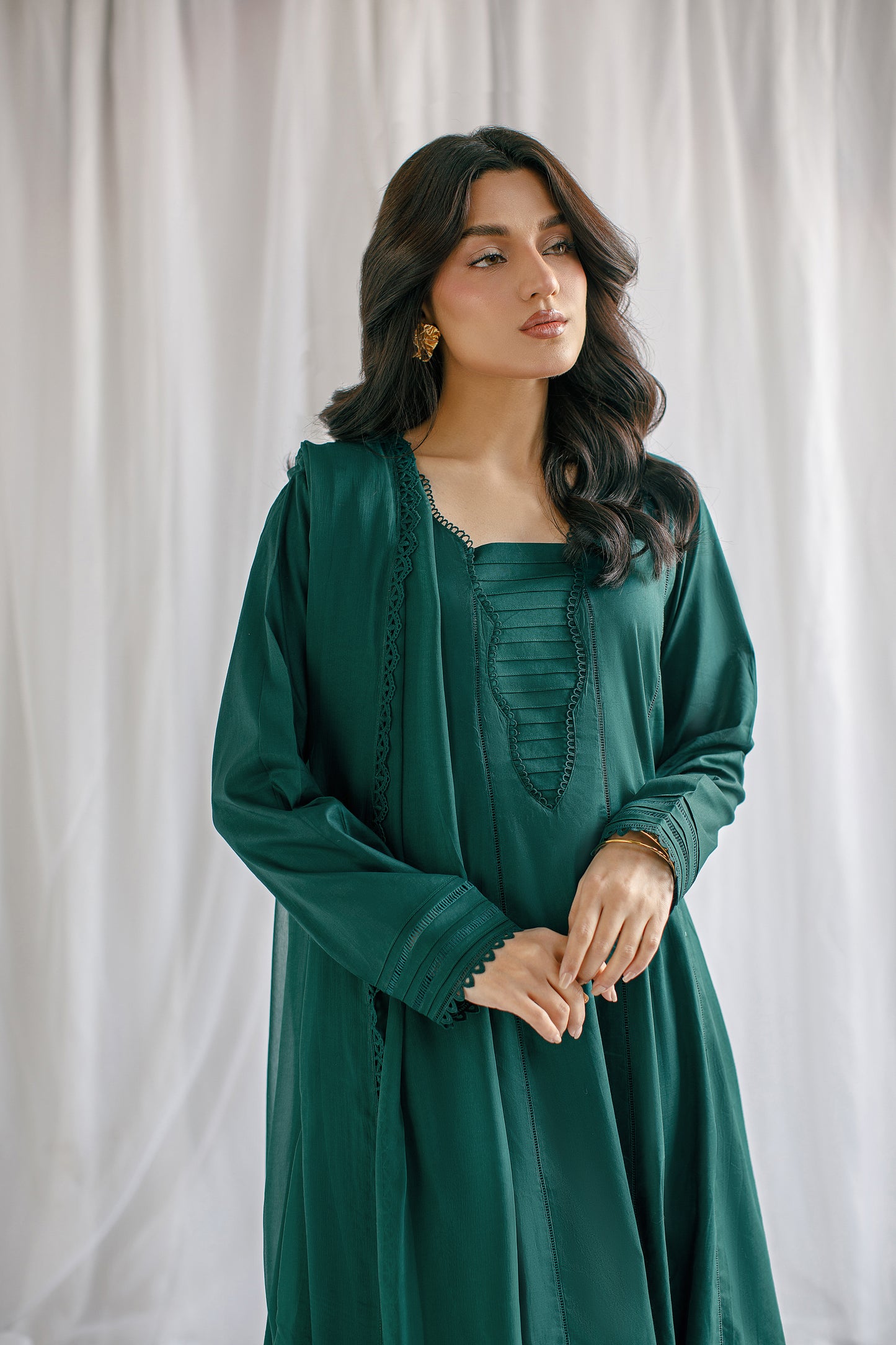 Elegant Essence | 3-Piece Solid Lawn Suit