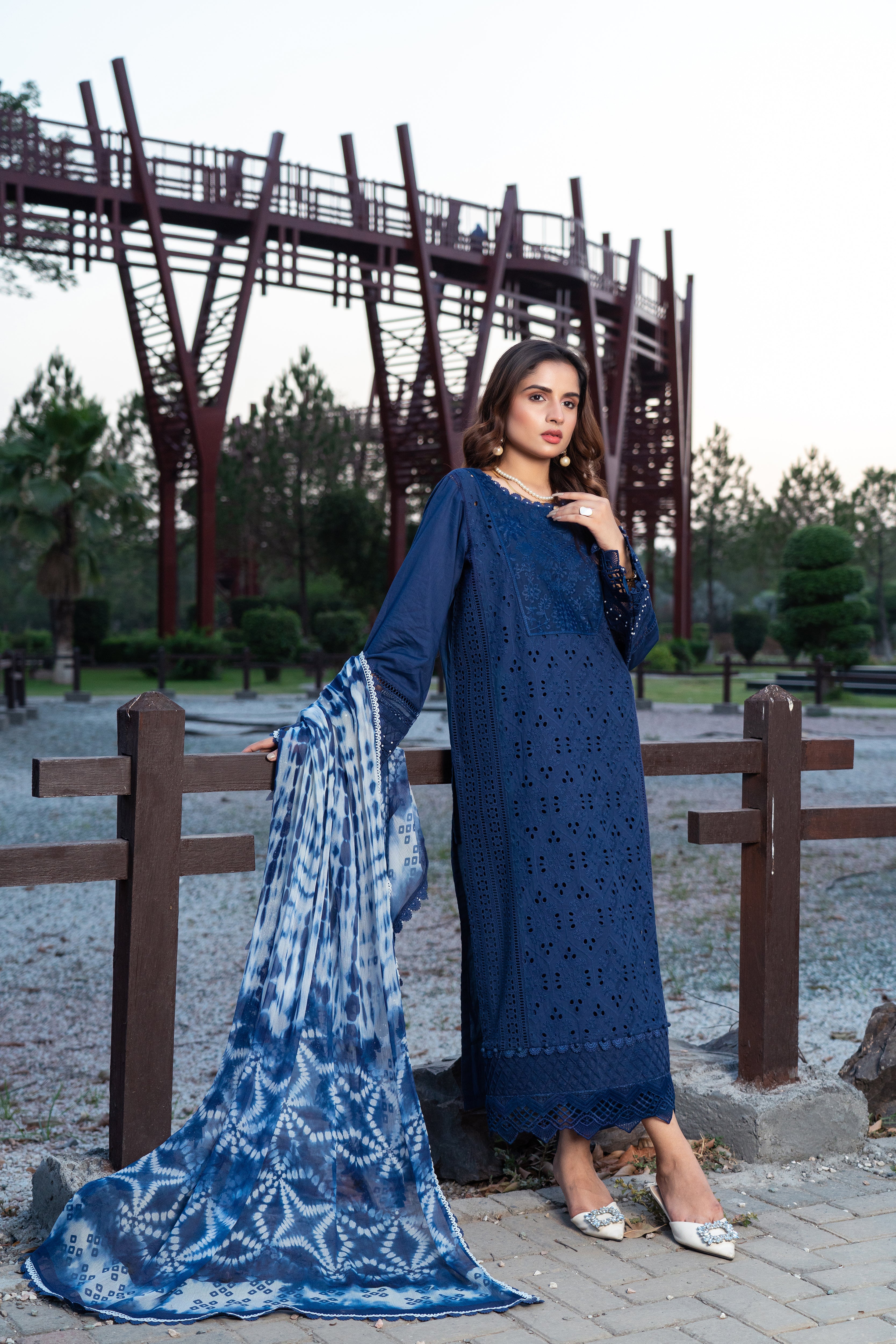 Indigo - Unstitched 3-Piece Lawn Suit