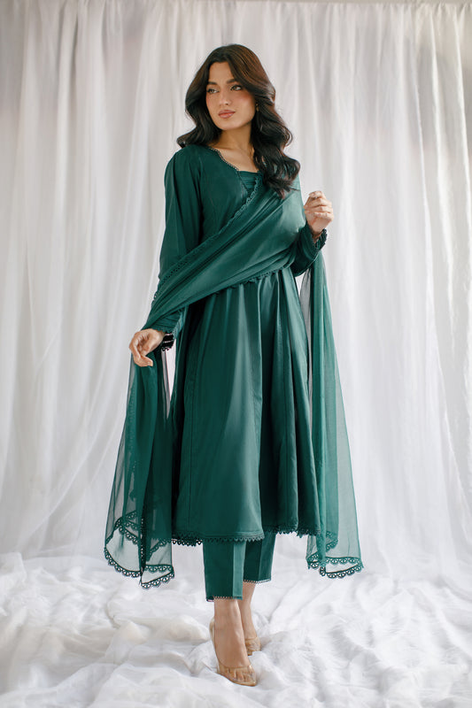 Elegant Essence | 3-Piece Solid Lawn Suit