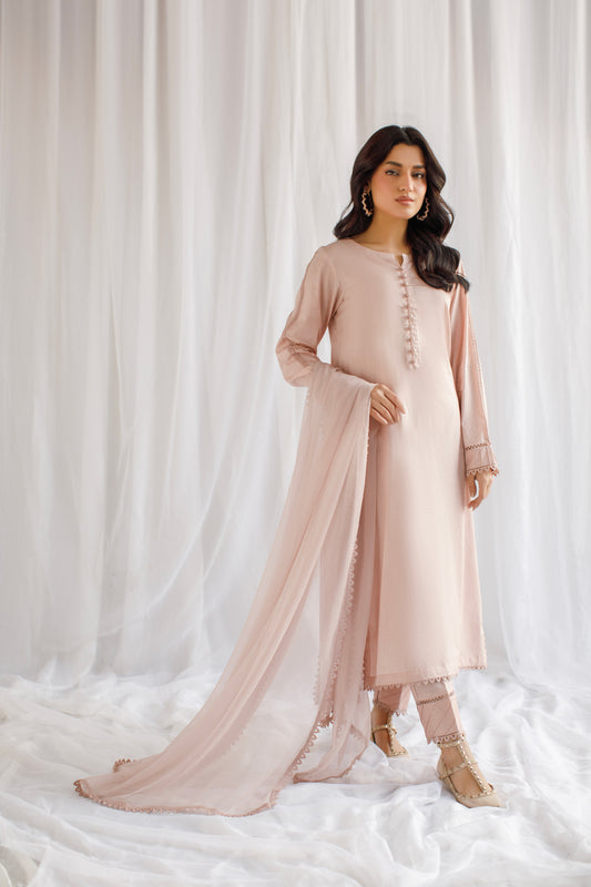 Ever Elegant | Classic Solid 3-Piece Lawn Suit