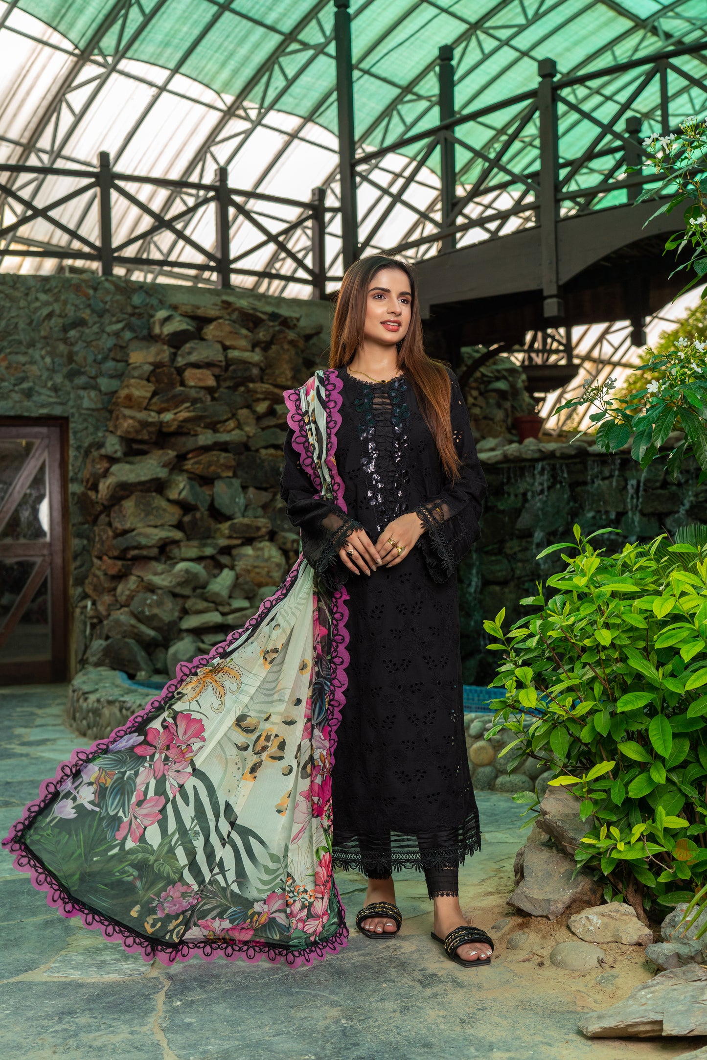 Noir - Unstitched 3-Piece Lawn Suit