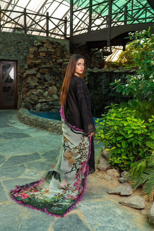 Noir - Unstitched 3-Piece Lawn Suit