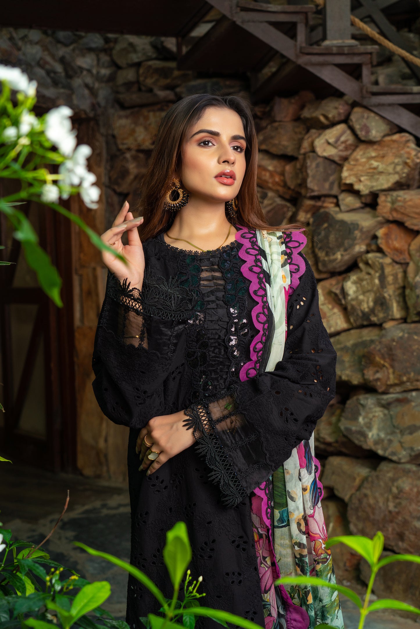 Noir - Unstitched 3-Piece Lawn Suit