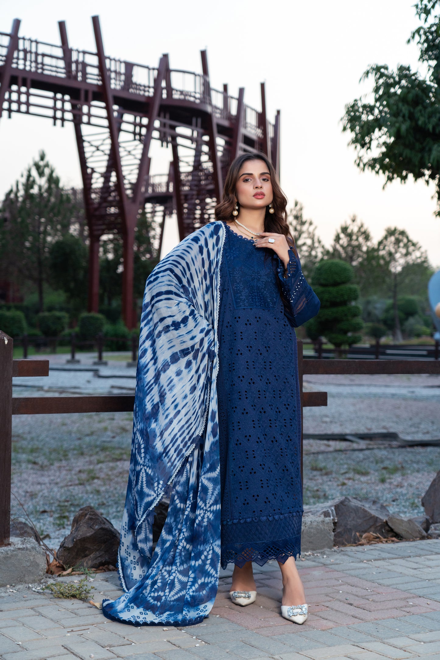 Indigo - Unstitched 3-Piece Lawn Suit