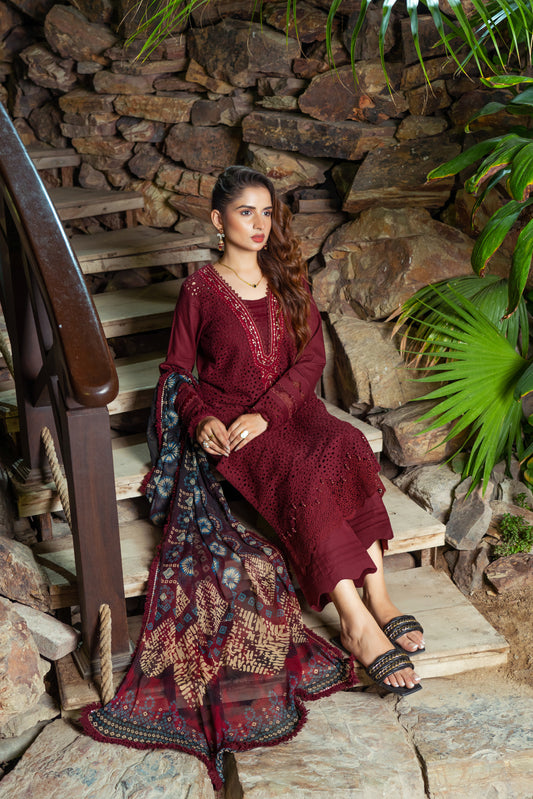 Ruby - Unstitched 3-Piece Lawn Suit