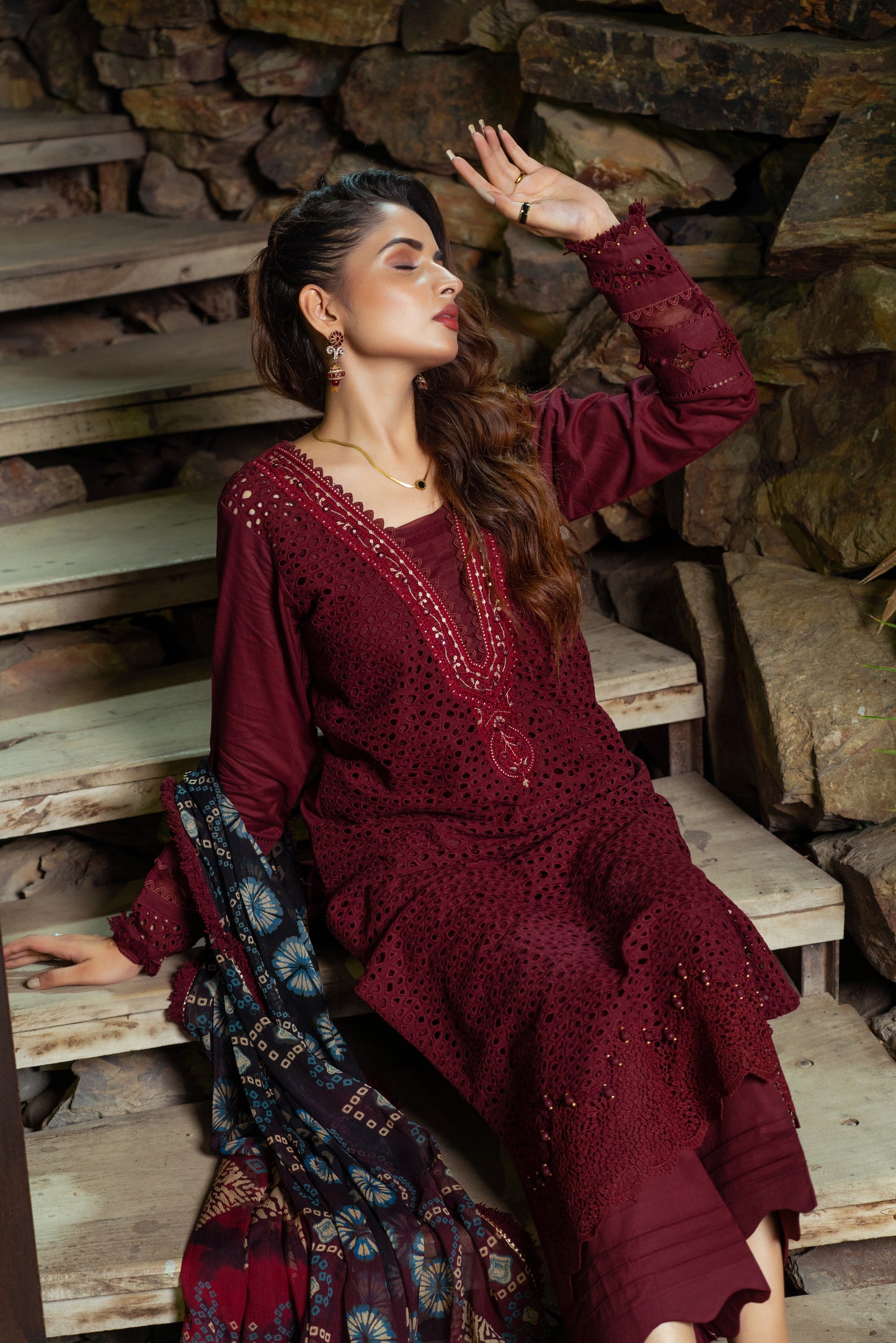 Ruby - Unstitched 3-Piece Lawn Suit